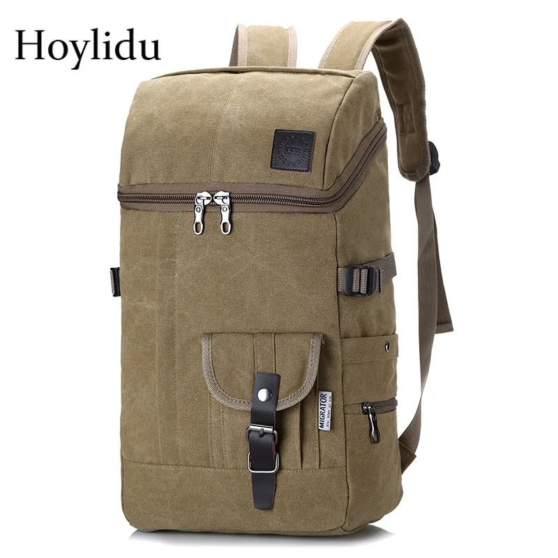 

Multifunctional Large Capacity Canvas Backpack Men Mountaineering Travel Bag Trekking Rucksack Large Casual Back Pack Men's Gift