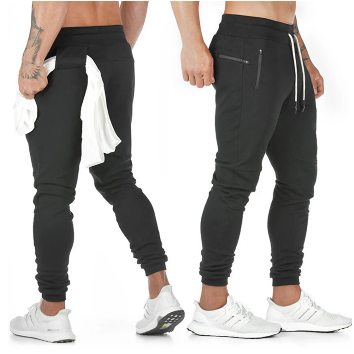 Autumn Winter Style Mens Brand Jogger Sweatpants Man Gyms Workout Fitness Cotton Trousers Male Casual Fashion Skinny Track Pants