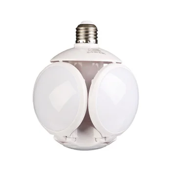 

LED Garage Lights Folding Football Bulbs Deformable Night Light Ceiling lamps with 4 Adjustable Panels 360Degree Lighting