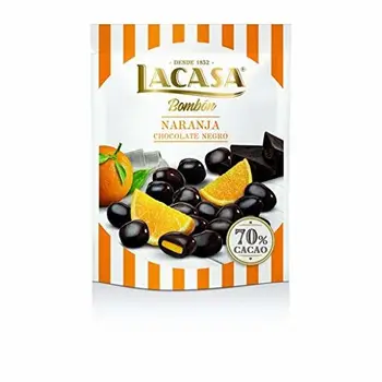 

LACASA - BOMBÓN - NARANJA RECUBIERTA DE CHOCOLATE NEGRO - 125 GR