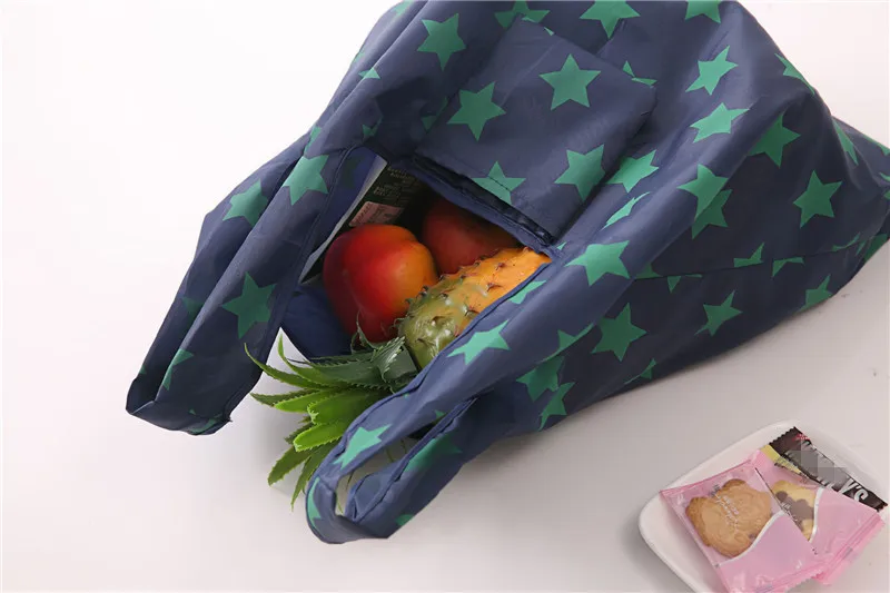 Новая горячая распродажа, модная Складная зеленая хозяйственная сумка с принтом, сумка-тоут, складная сумка, удобная вместительная сумка для хранения