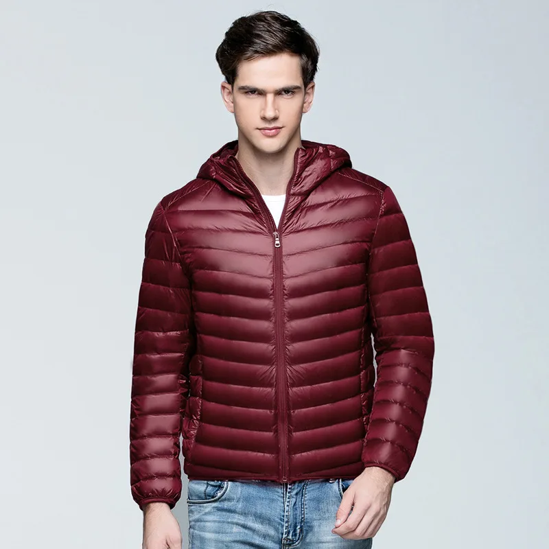 Ultralight THIN WR Новинка зимние сверхлегкие мужские хлопковые пуховики легкие Пальто повседневные классические пальто для мужчин размера плюс S-XXXL - Цвет: Ultralight THIN WR