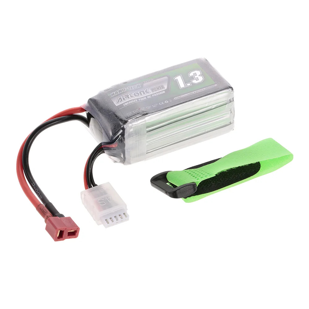 

14.8V 1300mAh 60C 4S Rechargeable Li-Po Battery with T Plug for RC Racing Drone Quadcopter Helicopter Airplane Car Truck