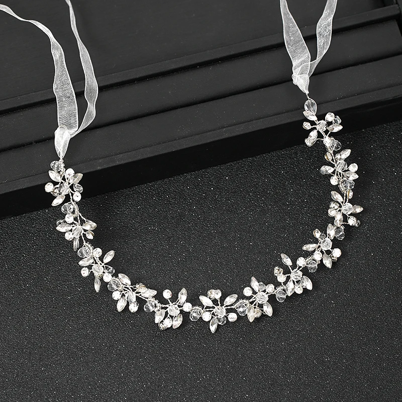 Fashion Silver Color Headbands For Handmade Crystal Rhinestone Tiaras Hairbands Wedding Hair Accessories hair accessory