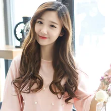 LUPU Хан версия матовый натуральный большой волна парик кусок один кусок длинные кудрявые волосы пять карт без следа волосы получения кусок посылка