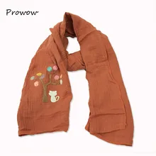 Модный Детский принт с изображением героев мультфильма, шарф, весенний шейный платок для маленьких мальчиков и девочек, милые деревья, теплая шаль и шарфы Hijabs B052