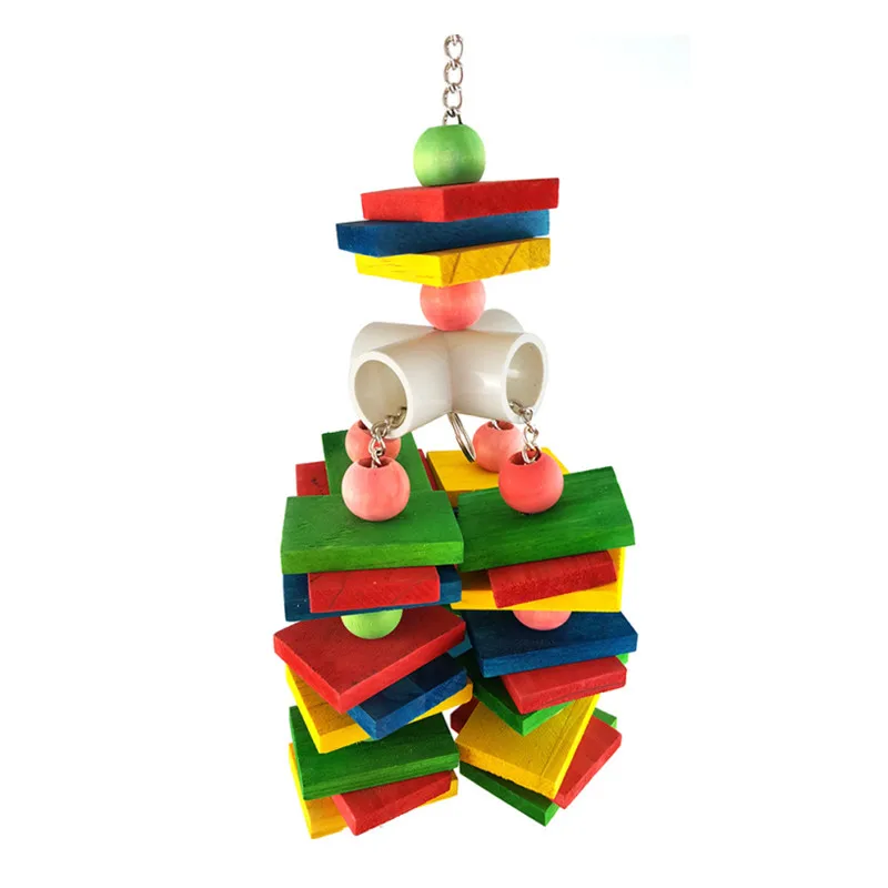 Toys For Parrot colorful building blocks chewing toy colorful biting string climbing ladder climbing ladder bird toys