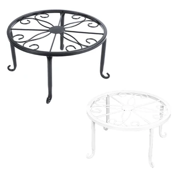 

practical European flower iron Arts balcony Monolayer florist Console pot frame Storage rack white