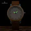 Couple Watch BOBO BIRD Wooden Simple Fashion Leather Wristwatch Men And Women Personality Timepiece Great Gift Reloj Luminous 4
