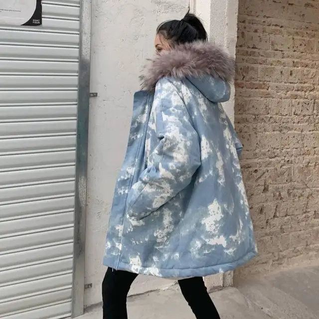 Белла философия Зимние Пальто Harajuku для женщин свободные с капюшоном карман толстые парки на молнии камуфляж теплый chaqueta корейский ins mujer