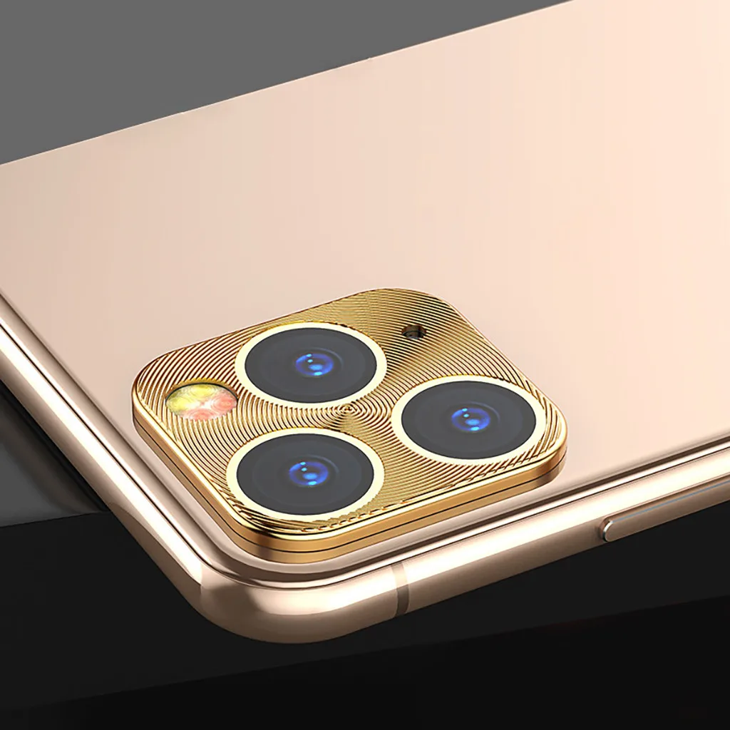 Для iPhone 11Pro/Pro Max задняя камера металлический объектив чехол для экрана кольцо крышка Полный Объектив экран защитная пленка - Цвет: D
