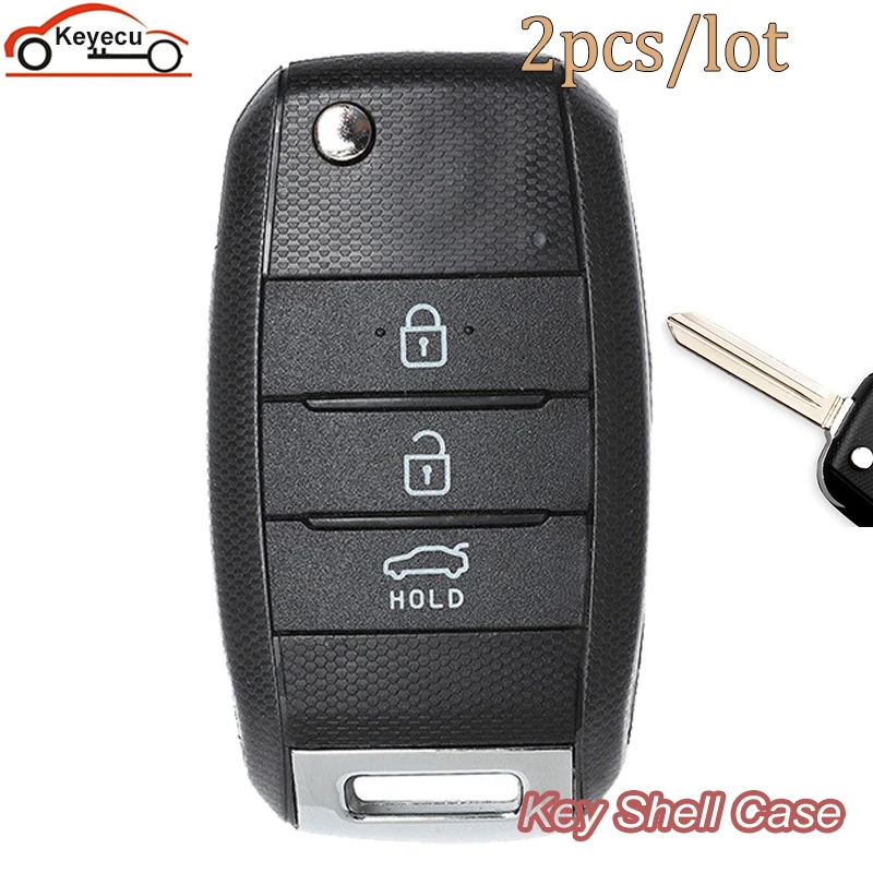 

Запасной чехол KEYECU для Kia K2 K3 K5 Carens Cerato Forte, Чехол для автомобильного брелка с дистанционным управлением, складной чехол