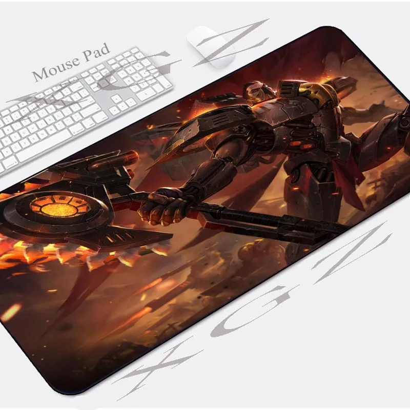 Большой коврик для мыши XGZ с классическим аниме гигантский топор воин черный