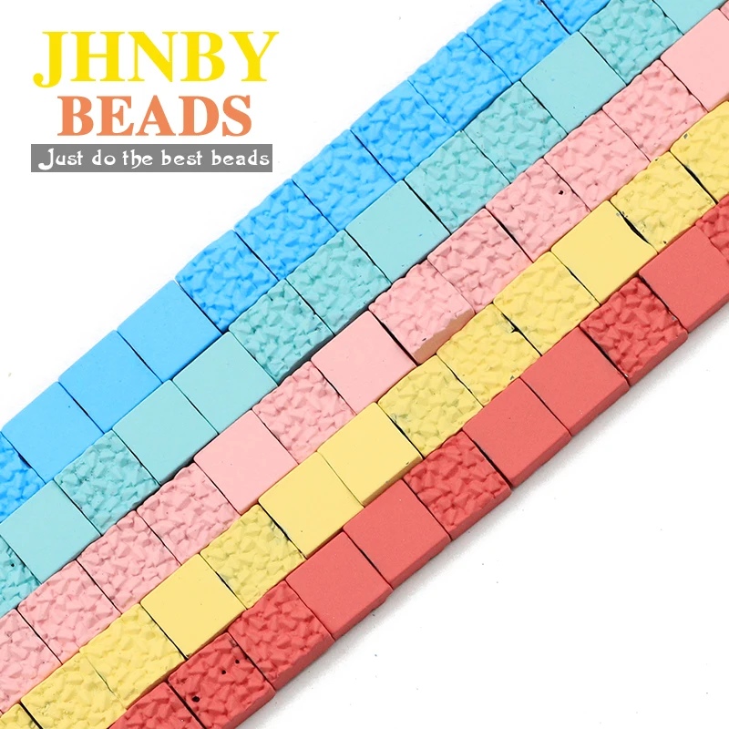 JHNBY 10 мм неровный квадратный гематит карамельный цвет резиновый натуральный камень разделитель свободные