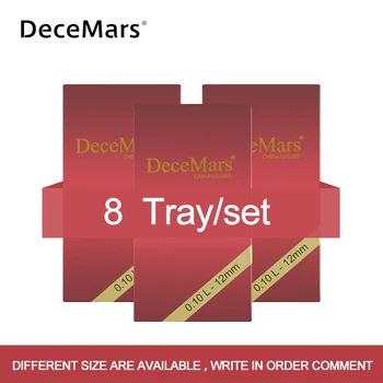 

DeceMars 8 Tray/set L LC LD LU M eyelash extension 8-15mm Mixed Length PBT Mink Eyelash Extension for Grafting L Shaped lashes1