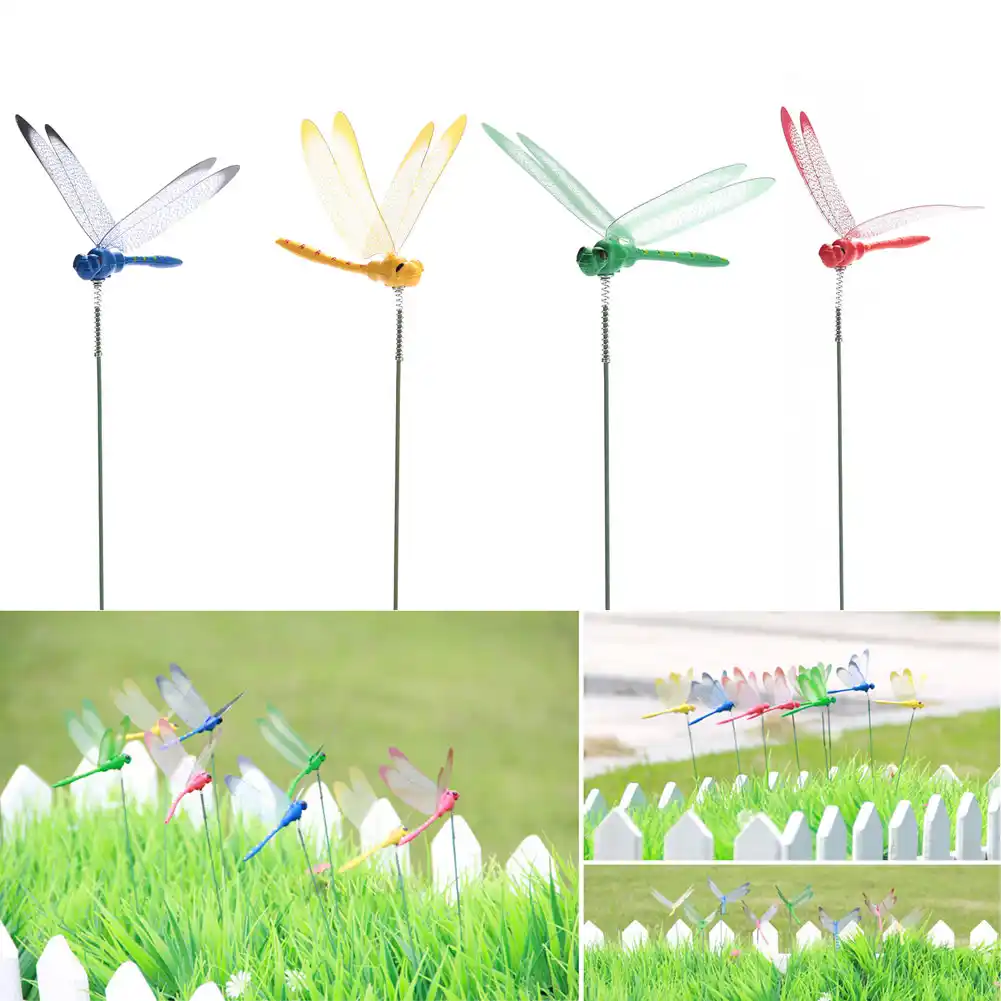 Lawn Decoration Garden Ornament Creative Beautiful Dragonfly 2pcs Lawn Decoration Garden Ornament