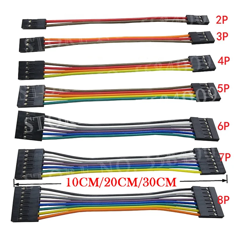 2.54MM 2.54 Wire Dupont Line female to female 1P2 3 4 5 6 7 8 9 10 12 Pin Dupont cable connector JUMPER CABLE WIRE FOR PCB Wire Connector Terminals Wire Connector Electrical Connectors Electrical Connector Jumper Cable Jumper Wire Cable Connector Pcb Connector 10PCS