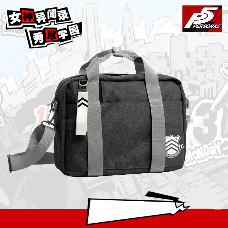 1pcs Persona 5 Anime Akira Kurusu Teenager Travel Shoulder Bag Cosplay Prop Student Satchel School Handbag for Boy Girl |