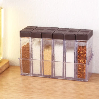 

Rectangle Simple Plastic Seasoning Condiment Jar Kitchen Spice Bottle Seal Pepper Shaker Bottle Kitchen Cooking Tool