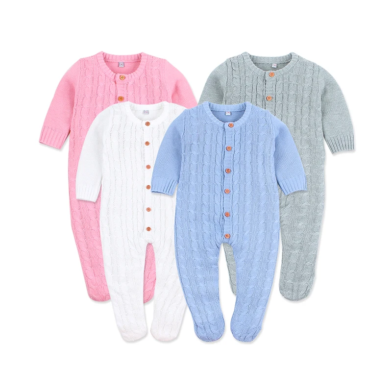 

Baby Romper Newborn Photography Props Clothes Hood Footed RompersCostume Knit Outfit Infant Boys Girls Romper 0-24M