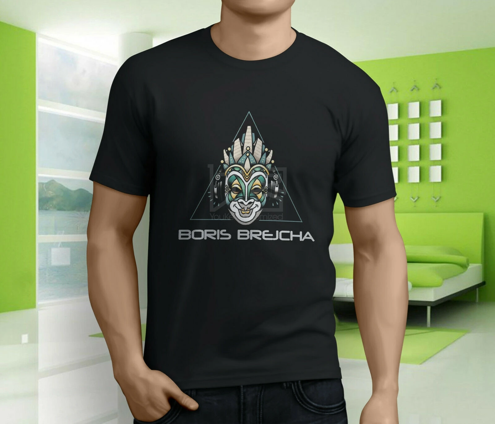 Новый Популярный DJ Boris Brejcha Мужская черная футболка S-3XL Herre Футболка Чемпион winner tee