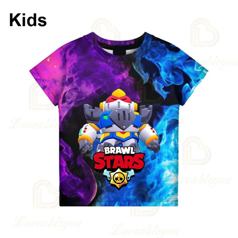Camiseta de Brawling Nita y Star para niños y niñas, Tops de moda de dibujos animados, ropa para adolescentes de 3 a 14 años, juego de tiro con puntas, moda 3D