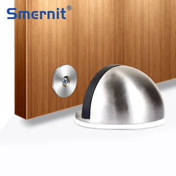 

Stainless Steel Magnet Door Stops Rubber Door Stopper Anti-Collision Wood Toilet Door Holder Catch Doorstop Furniture Hardware