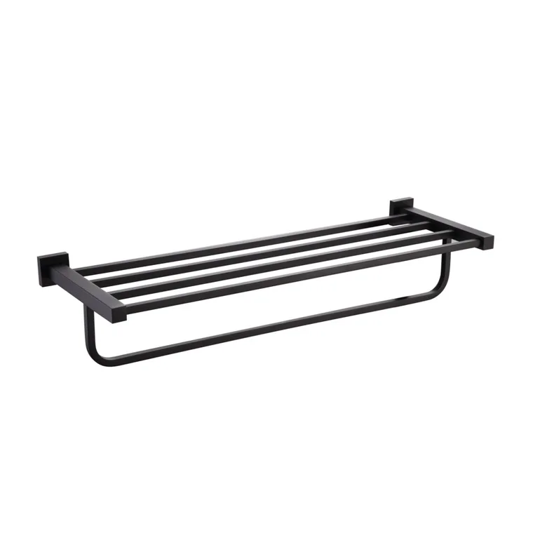 

Black Copper Square Hardware bath towel toilet brush tissue rack bathroom pendant