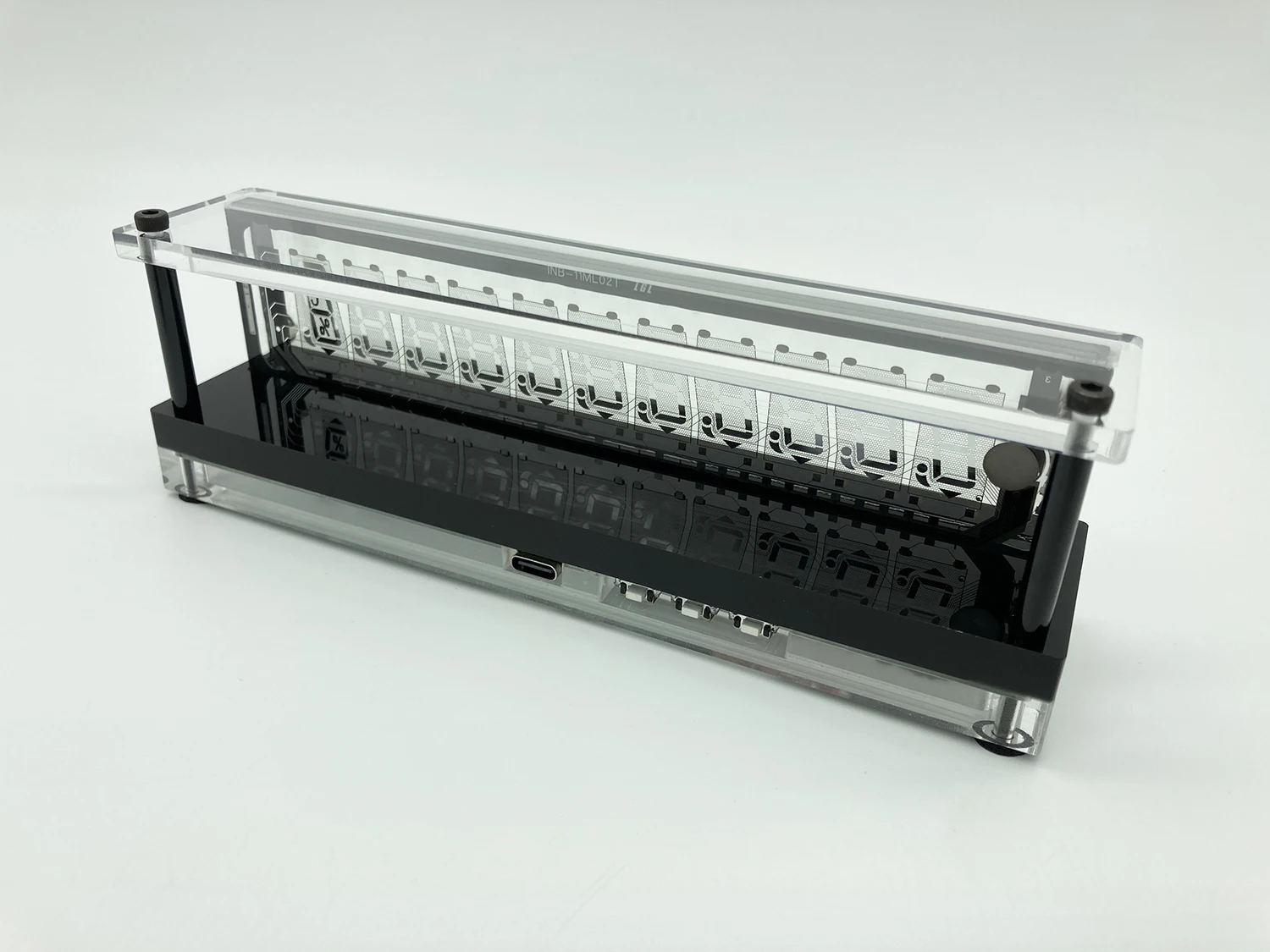 Relógio Vfd Transparente Tela Vfd Ds3231 Módulo de Alta Precisão sem Fio Temperatura e Umidade tipo c Fonte de Alimentação Gif Criativo - Imagem 3