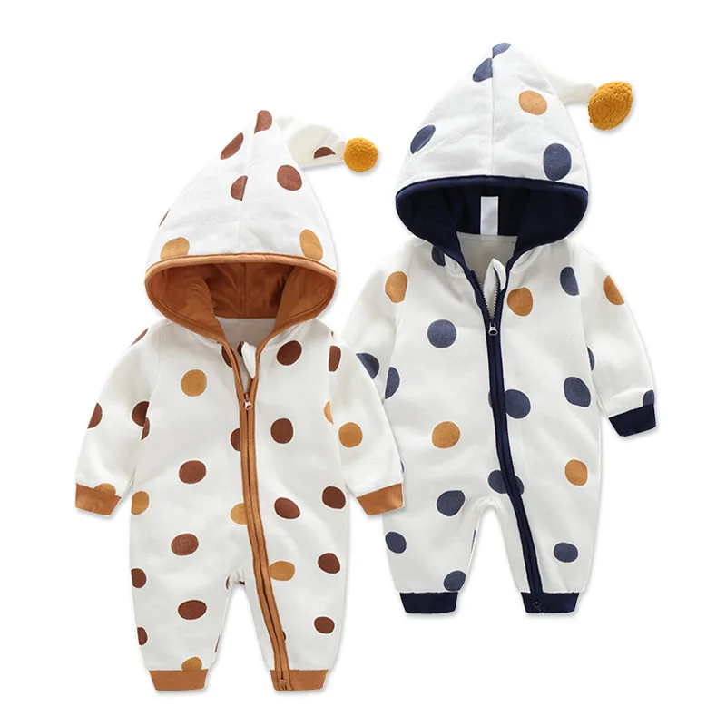

Fall And Winter Clothes Infant Double Layer Warm Onesie Men And Women Baby Jumpsuit Romper Newborns Casual Nursing Crawling Clot