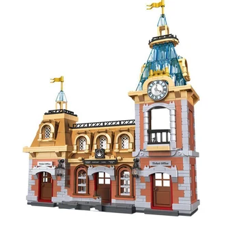 

Friends Ice Princess Castle Lepined Building Blocks Fantasy Paradise Ticket Office House Bricks Girls Toys for Children