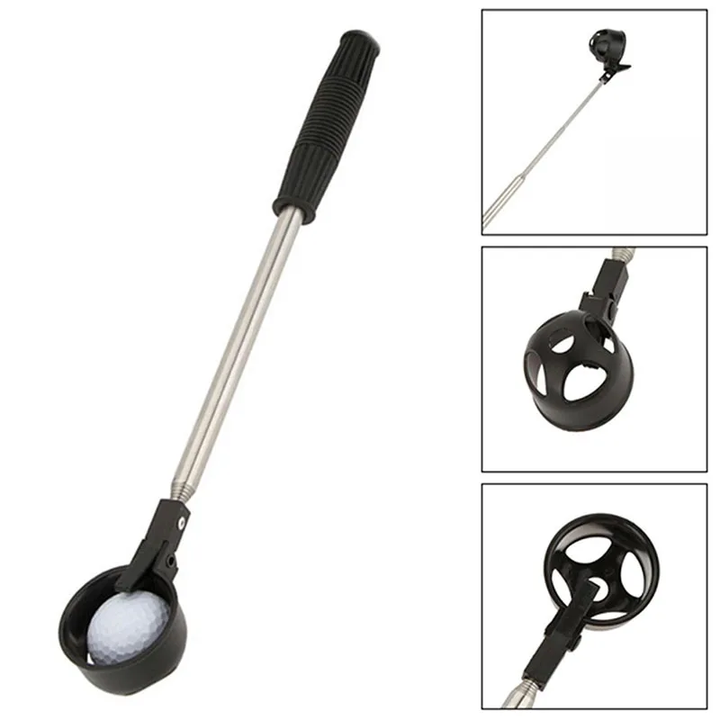 High Quality Golf Equipment 2M Ball Retriever Device Automatically Portable Telescopic Pick Up Ball Retriever Steel Saver Shaft