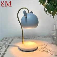 Lampe LED en marbre au design de dessin animé moderne et créatif, luminaire décoratif d'intérieur, idéal pour un bureau ou une chambre à coucher, 8M