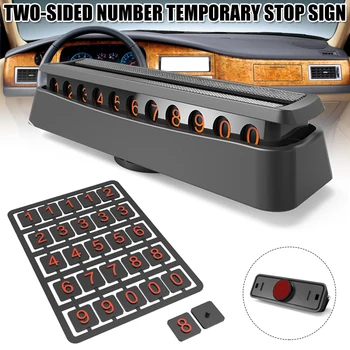 

New Parking Sign Number Car Two-sided Temporary Stop Sign Detachable Luminous Number Mobile Phone Bracket
