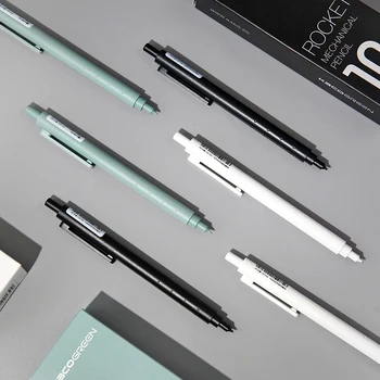 Kaco ołówek automatyczny kreatywny krótki zielony czarny biały HB 0 5mm ołówki do szkicowania rysunek szkolne materiały biurowe tanie i dobre opinie XIAOMI CN (pochodzenie) KA0050 Ready-to-go Gniazdo 2 kanały