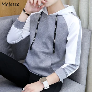 

Hoodies Men 2020 Thicker Hooded Striped Leisure Big Pocket Loose Simple All-match Pullovers Mens Large Size Trendy Sweatshirts