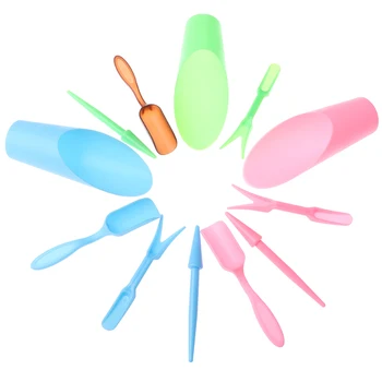 

Soil Plastic Spade Shovel Cup Succulent DIY Bonsai Flower Plant Helper Mini Garden Tools