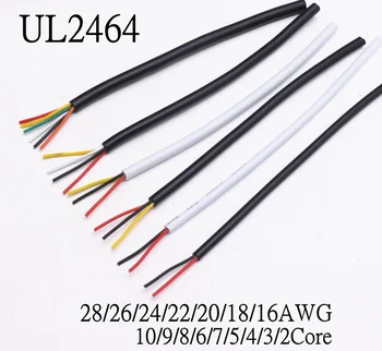 

2/5/10M UL2464 Sheathed Wire Cable 28 26 24 22 20 18 16 AWG Copper Signal Cable 2 3 4 5 6 7 8 10 Core Soft Electronic Audio Wire