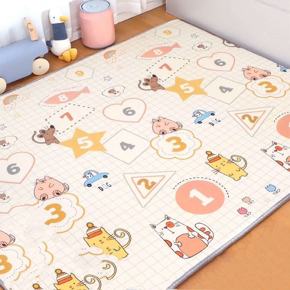 1cm XPE Environmentally Friendly Thick Baby Crawling Play Mat Folding Mat Carpet Play Mat for Children's Safety Mat Rug Playmat