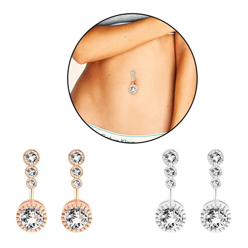 1 шт сексуальные висячие кольца пупка пирсинг живота Кристалл хирургическая сталь женские ювелирные изделия для тела штанга Женские аксессуары XY