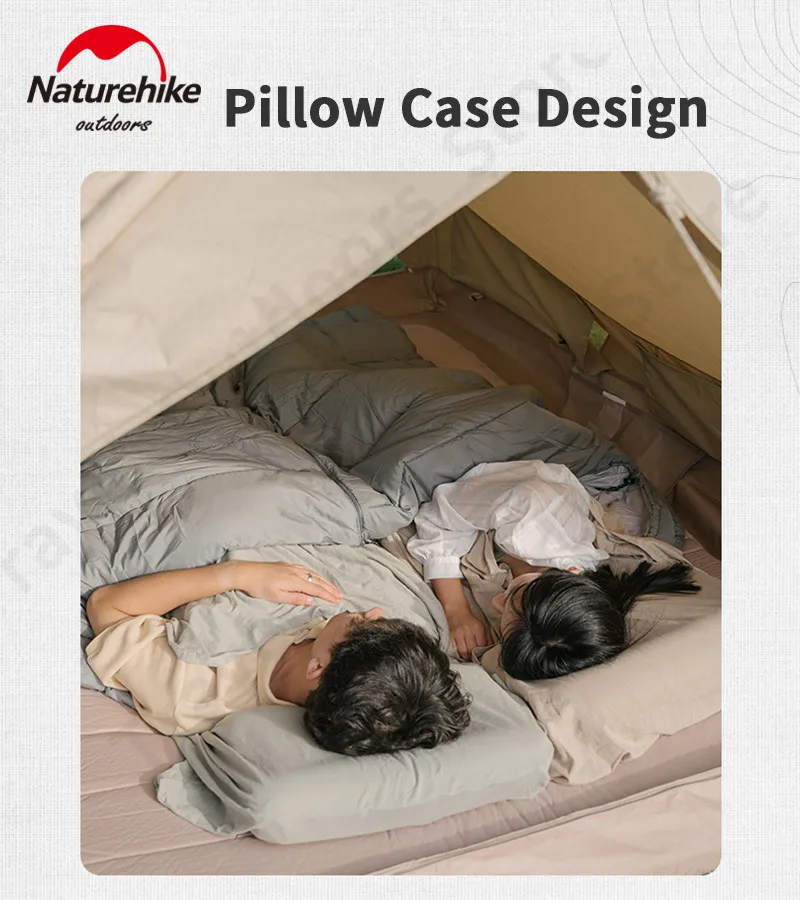 Naturehike Ultralight 470g Sleeping Bag Cotton Liner Splicing With Pillowcase Portable Camping Travel Hotel Anti Dirty 210x100cm