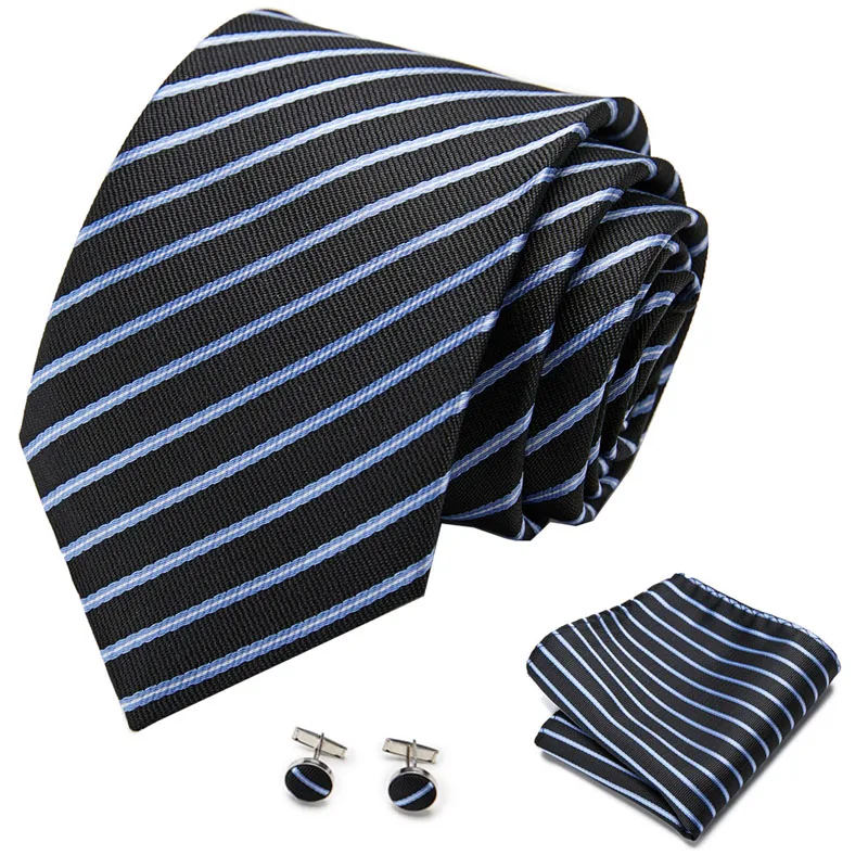 

New Fashion Accessories Necktie High Quality 8cm Men's Ties for Suit Business Wedding Casual Navy Black Red Pink Silver Blue Tie