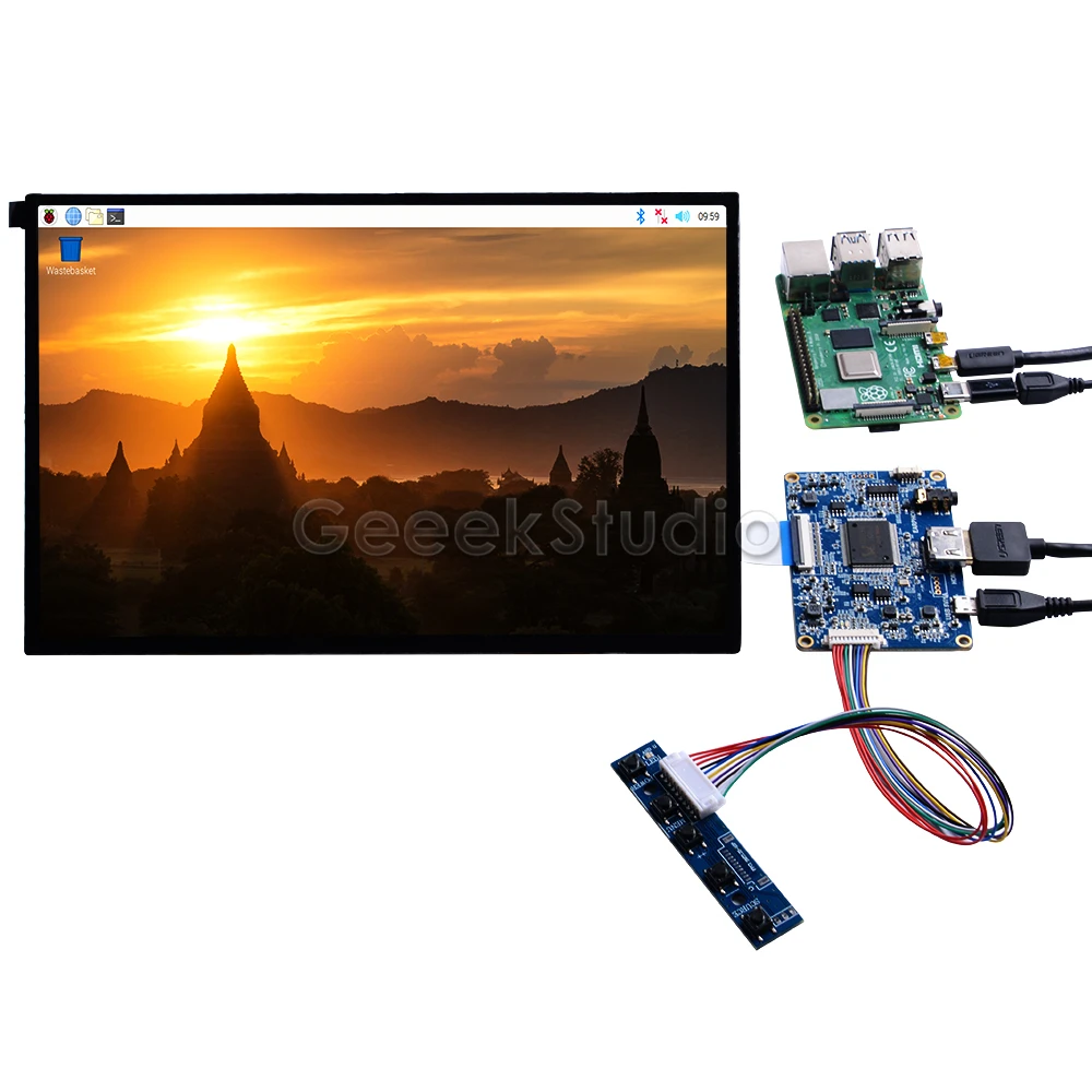 10,1 дюймов 1280*800 ЖК-дисплей Экран Дисплей DIY Kit HDMI монитор TFT ЖК-дисплей 5V 1A для Raspberry Pi 4 B все модели