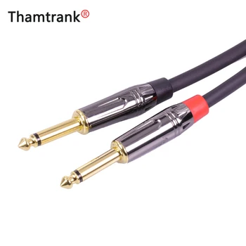 

100pcs/lot 6.35 Connector Gold Plated 2 Poles 6.35mm 1/4 Mono Plug Gunmetal Audio Microphone 2 PIN 6.3mm Plug 50Pairs Red+Black