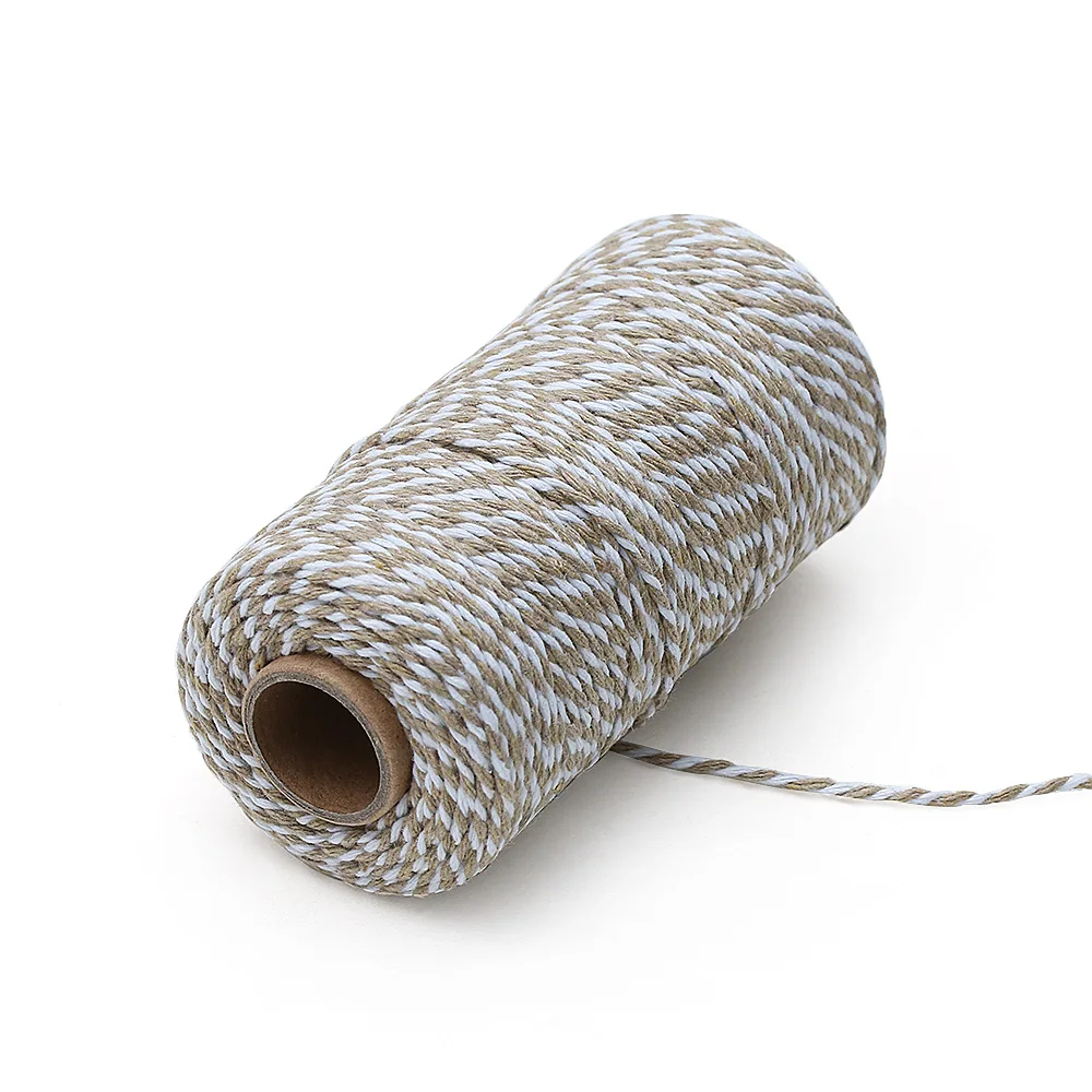100meters/roll Cotton cord string Rustic Rope DIY Handmade Halloween Christmas Gift Packing Craft Home Decor Supplies