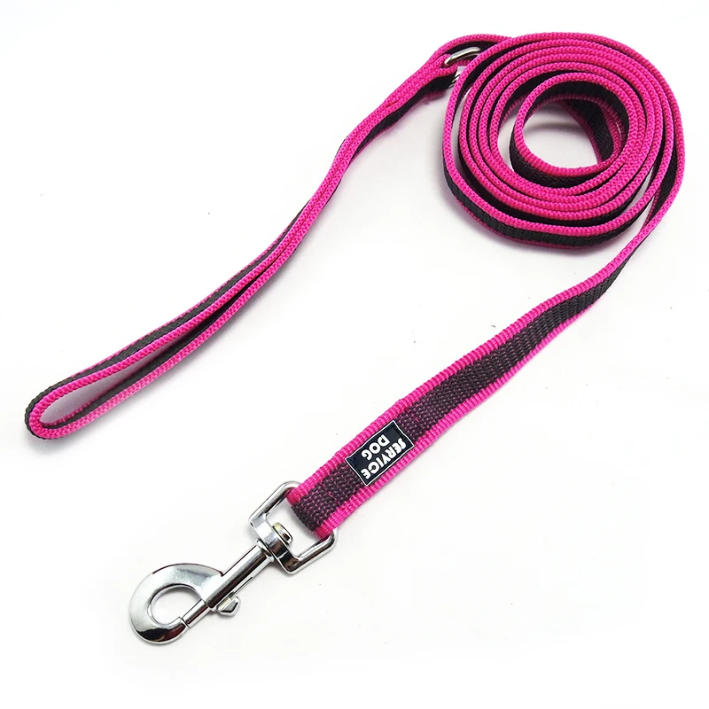 KOMMILIEF Durable Nylon Dog Leash Lead 1-2M Length Pet Training Leash for Medium Large Dogs Outdoor Walk Dog Traction Rope