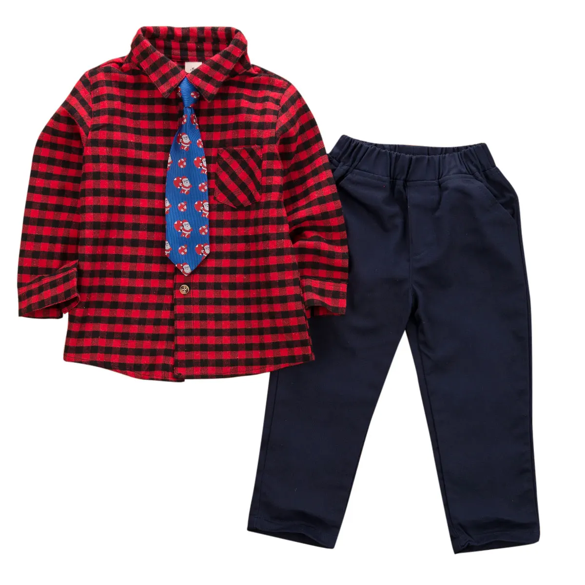 3PCS Toddler Kid Baby Boy Tie Formal Long Sleeve Shirt Coat Pants Gentleman Suit 