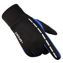 Ветрозащитные перчатки для велоспорта, зимние теплые флисовые перчатки для сенсорного экрана, мужские и женские длинные перчатки для езды на велосипеде
