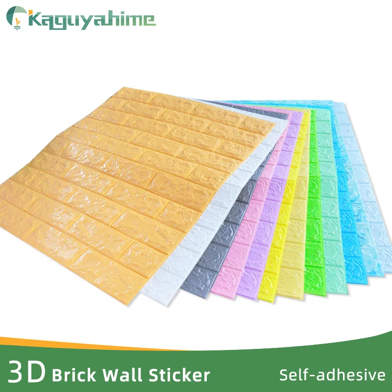 Kaguyahime 3D кирпичные настенные наклейки водонепроницаемые DIY обои для декора