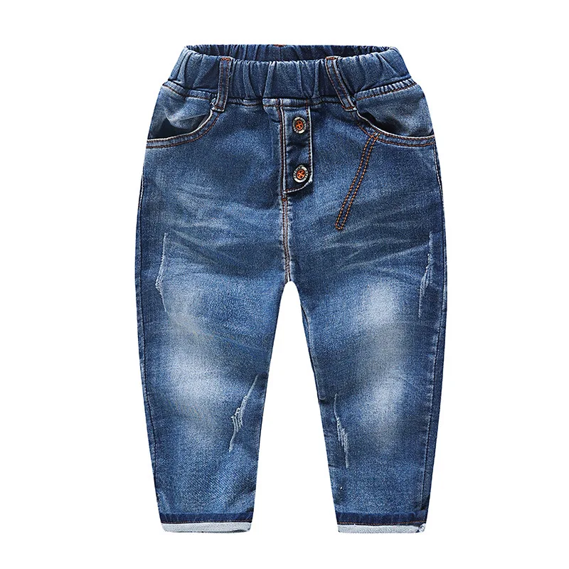 От 1 до 6 лет джинсы для малышей; высококачественные весенние джинсовые брюки для мальчиков и девочек; мягкие эластичные удобные длинные штаны; одежда для малышей; одежда для детей
